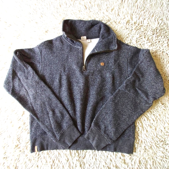 tentree grey salt & pepper quarter zip sweatshirt - size small - Picture 1 of 7